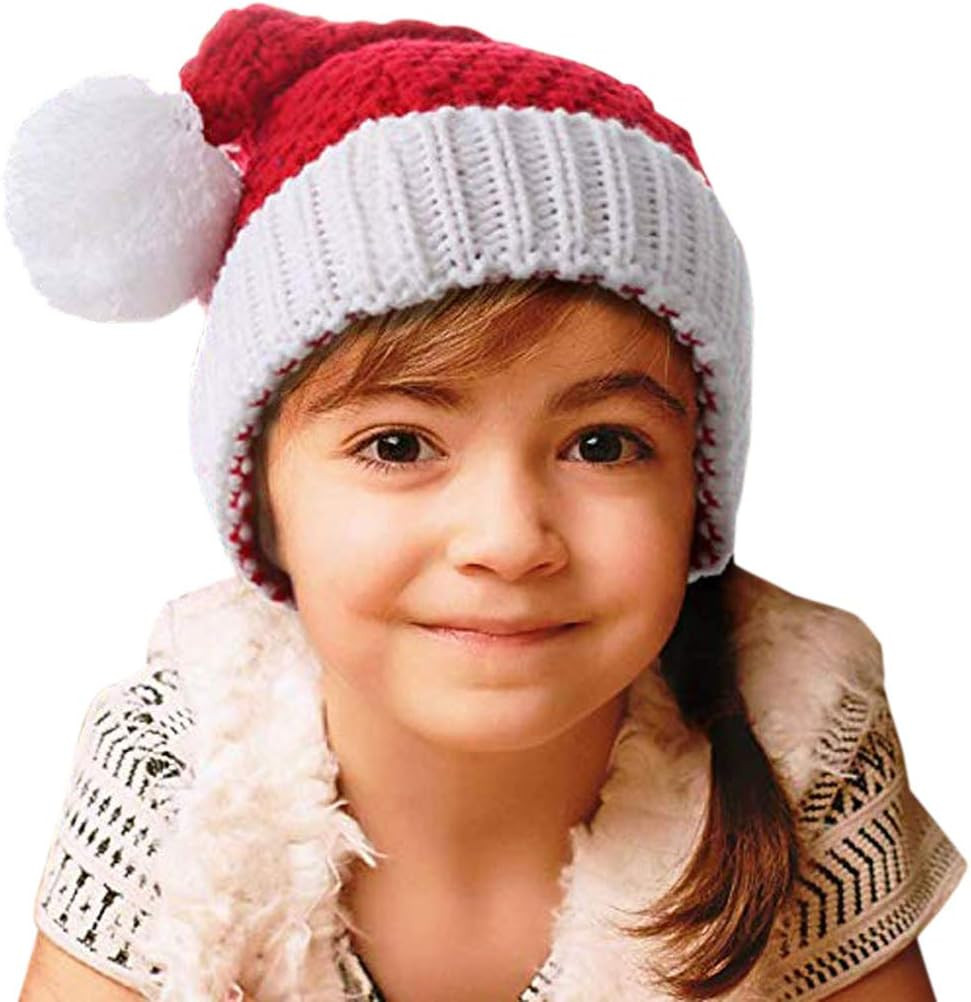 Christmas Santa Hat for Adult Women Men Kids Girl Boy Xmas Ski Knit Warm Hat Fes