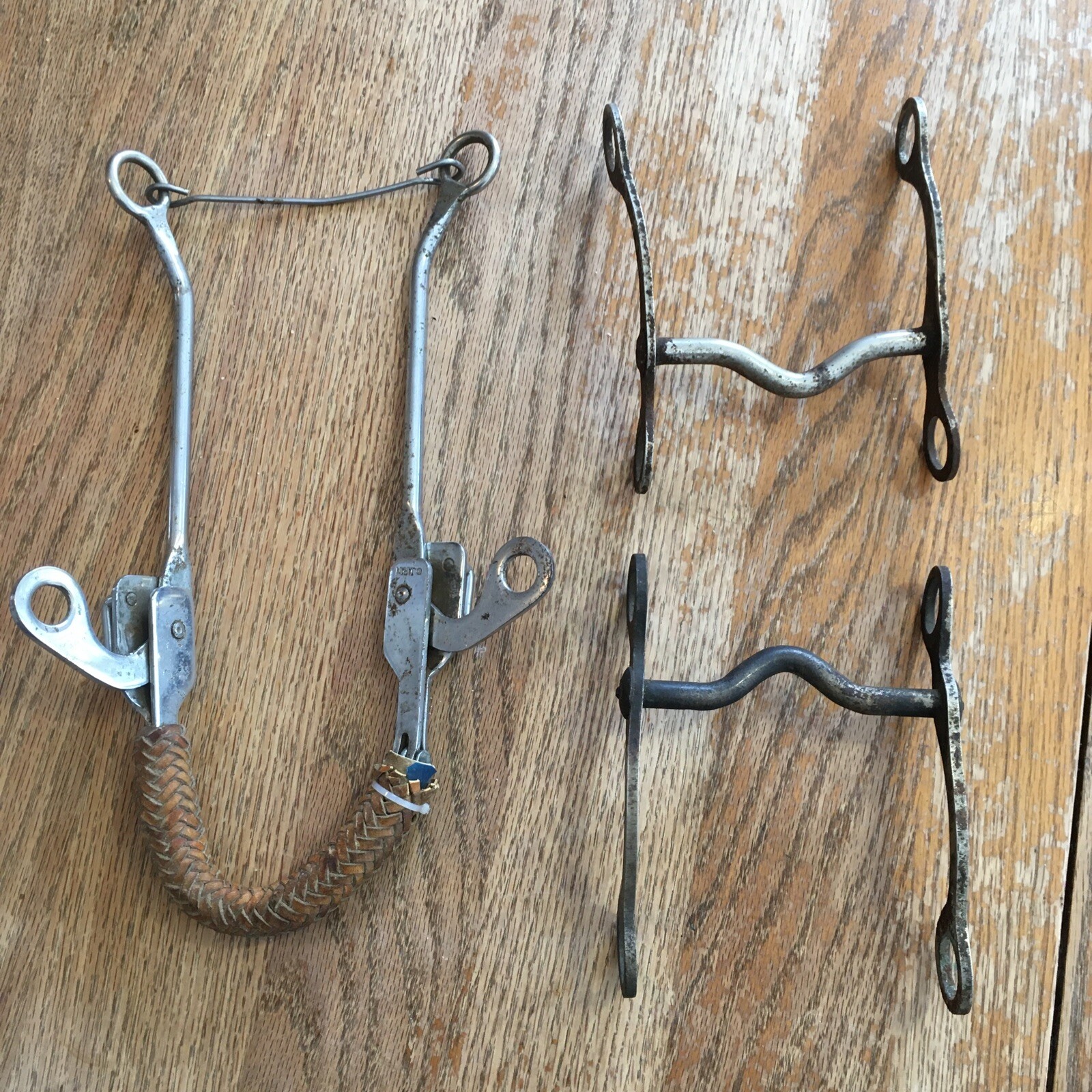 5” Horse Bits and Leather Braided Nose Hackamore