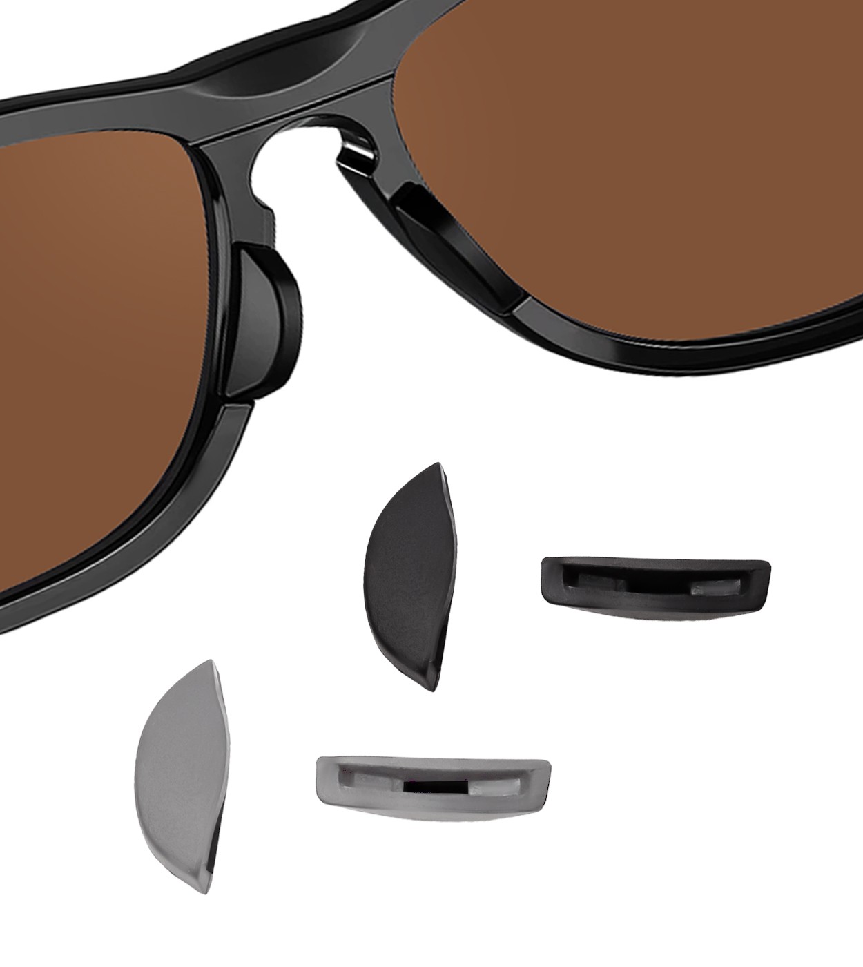 Black Replacement Nose Pads for Oakley Frogskins Range OO9284 Non-Slip