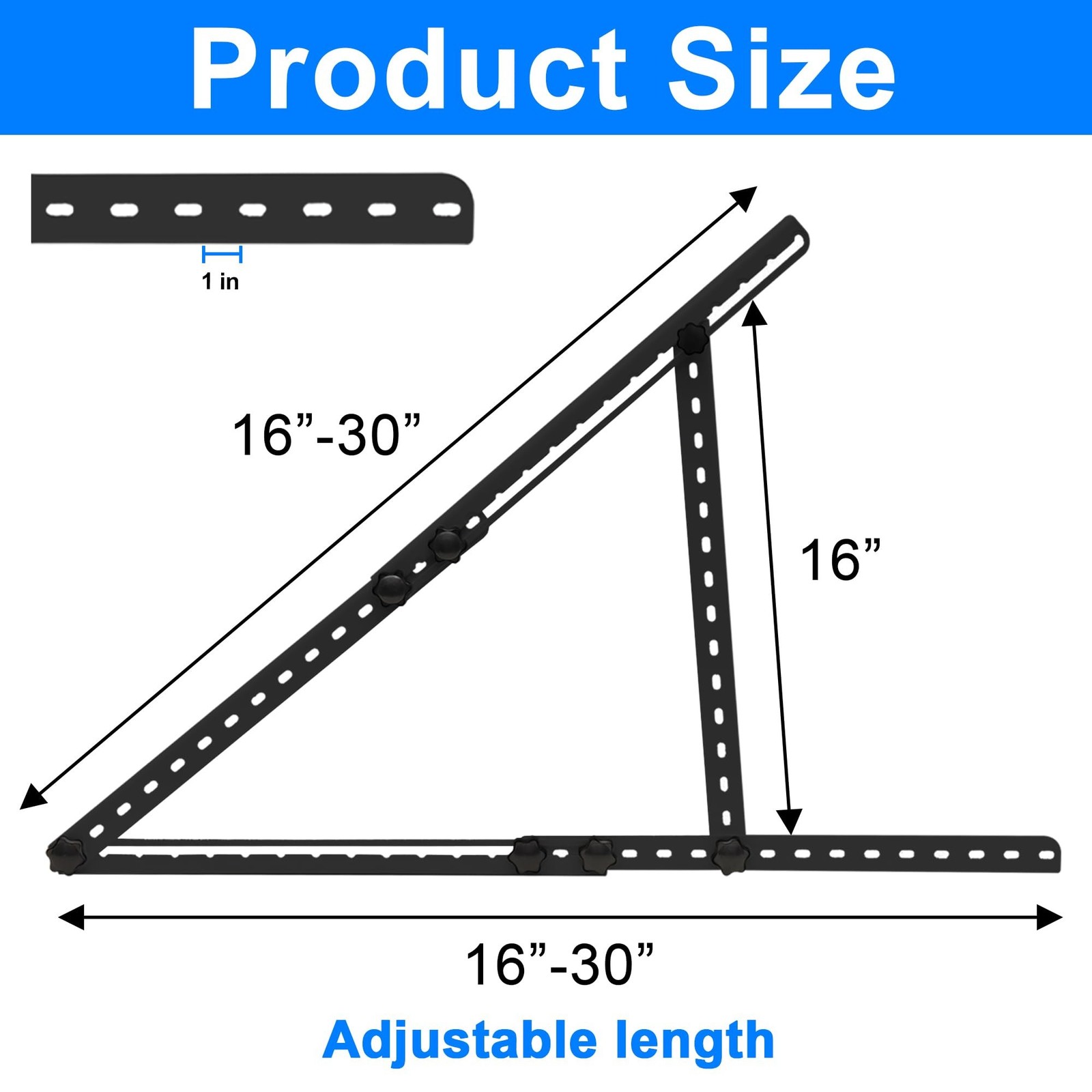 Solar Panel Mount Brackets, 30 inch Solar Panel Stand with 0-90° Adjustable