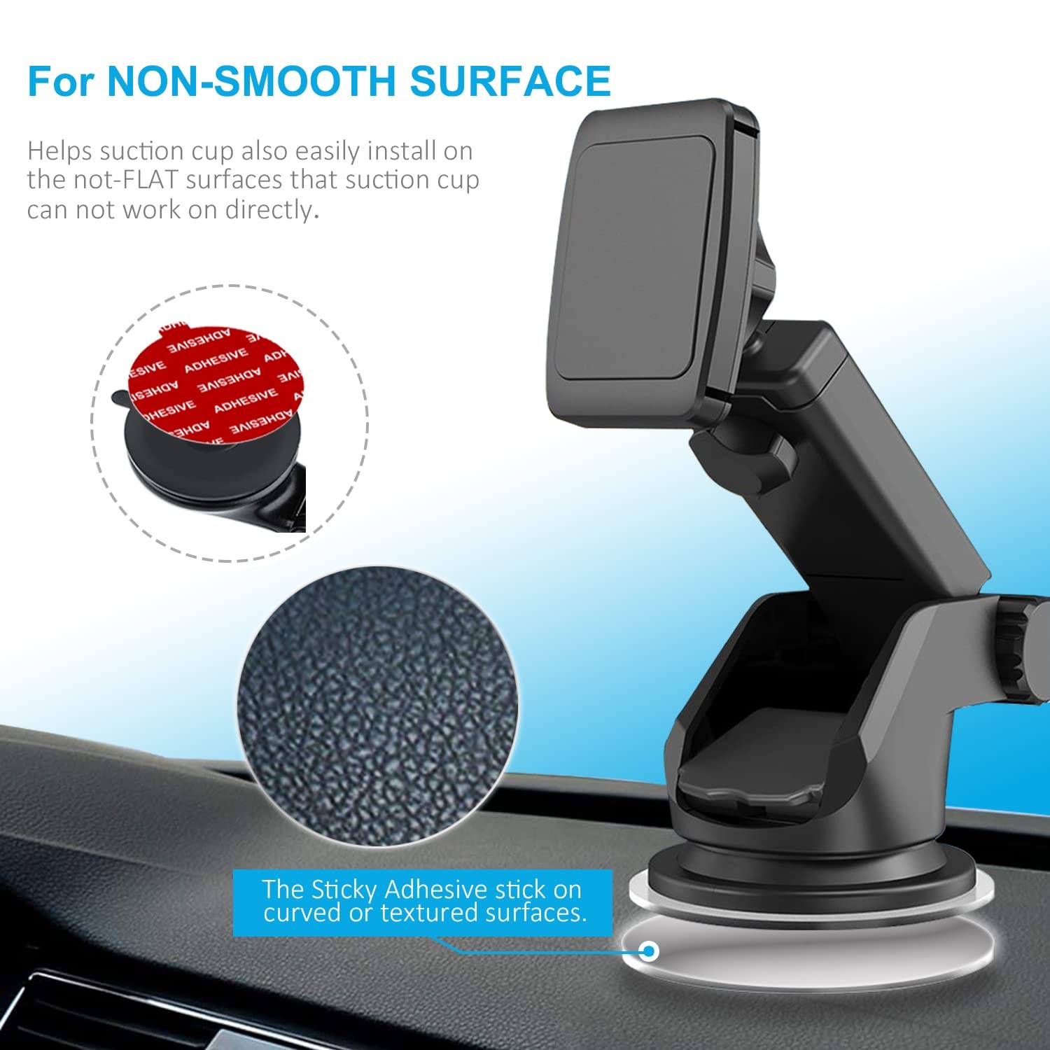 Dashboard Pad Mounting Disk Sticky Adhesive Replacement Kit, PKYAA 6pcs Clear