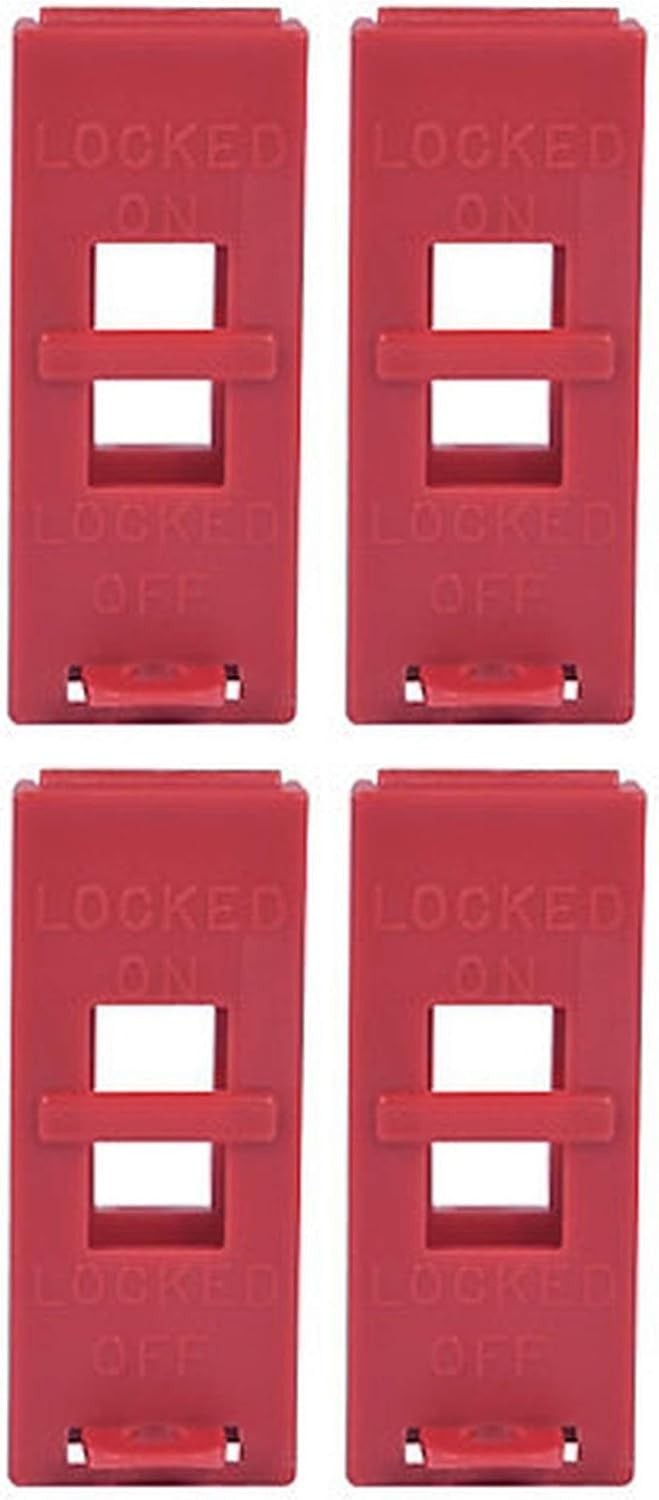 Zing 6064 Wall Switch Lockout, Red,3/8 In. Dia. Pack of 4