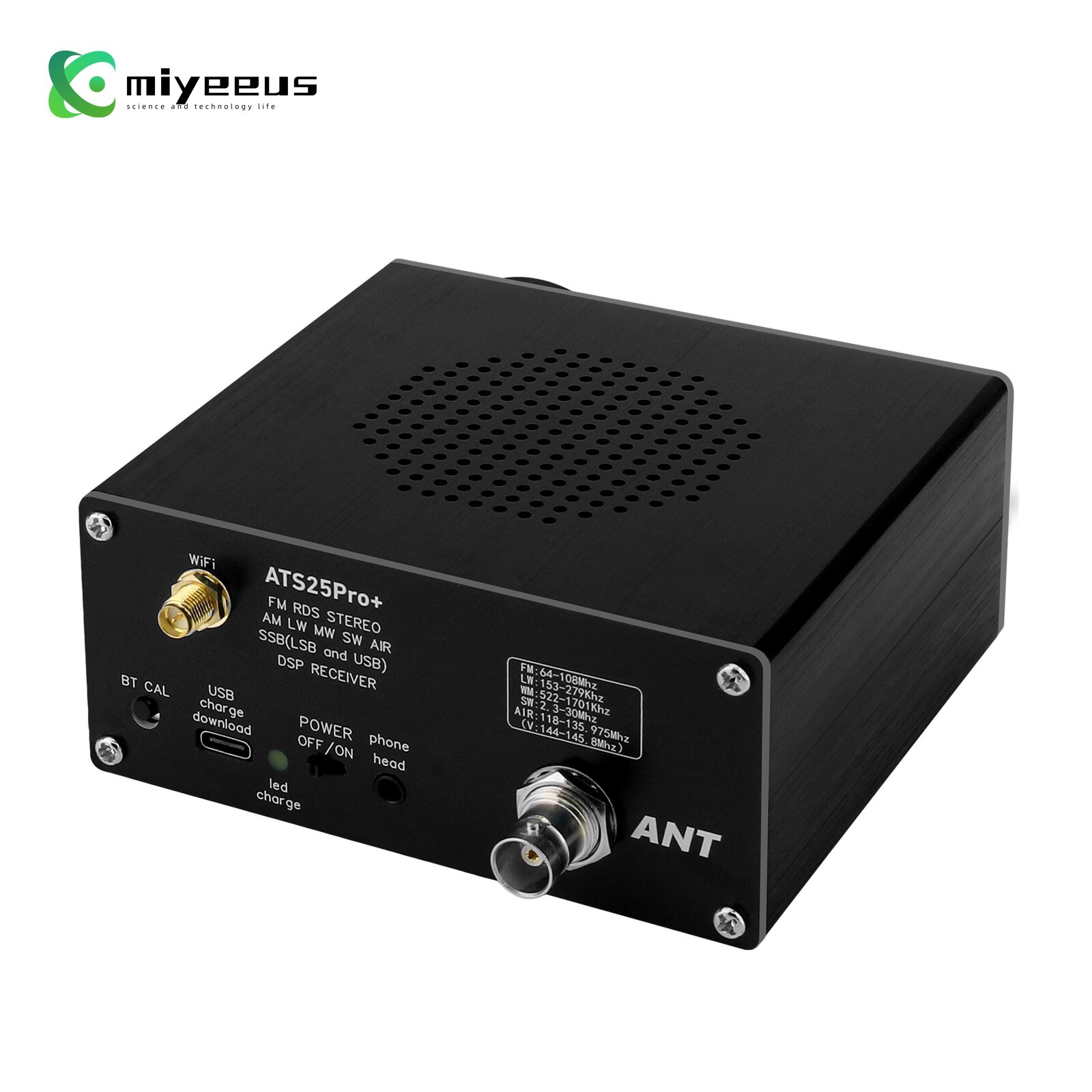 HAMGEEK ATS25 Pro+ FM SW SSB MW LW AIR SDR Receiver Aviation Band Receiver *USA