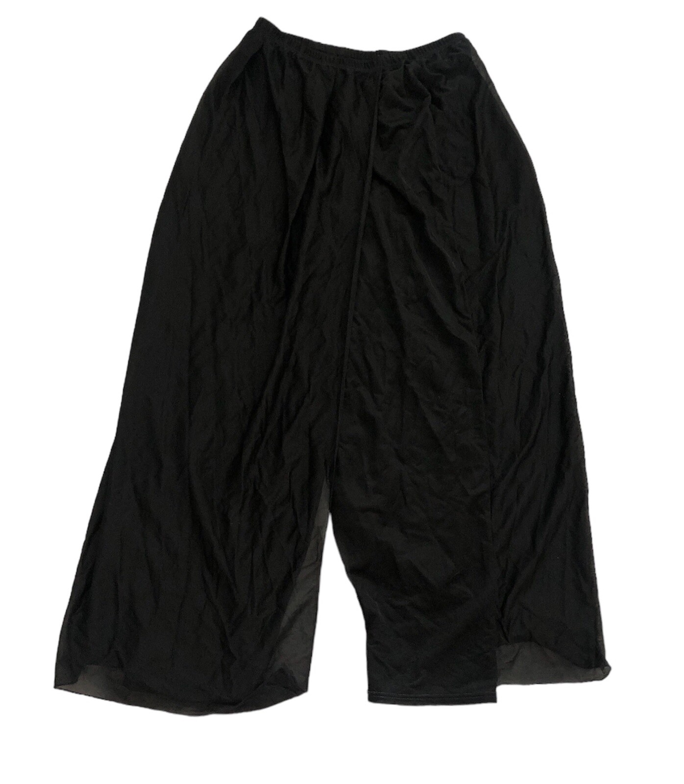Dance Pants Skirt FRENCH WEST INDIES FRANCE Black Sheer Small Check Measure Vtg