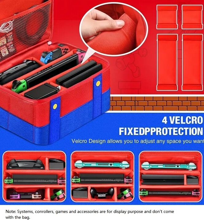 Mario Red Large Carrying Bag Case For Nintendo Switch