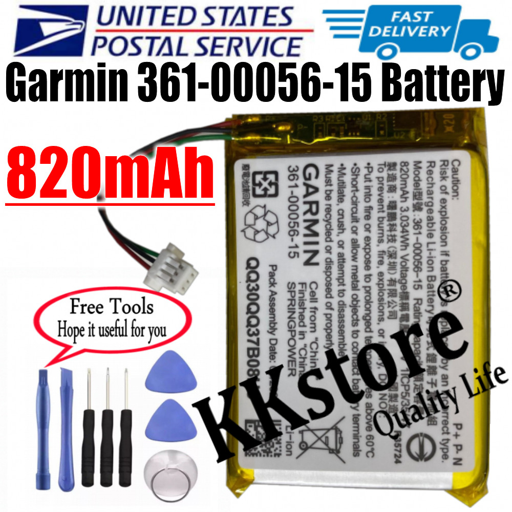 USPS NEW Genuine Original Garmin 361-00056-15 820mAh Battery Garmin Battery