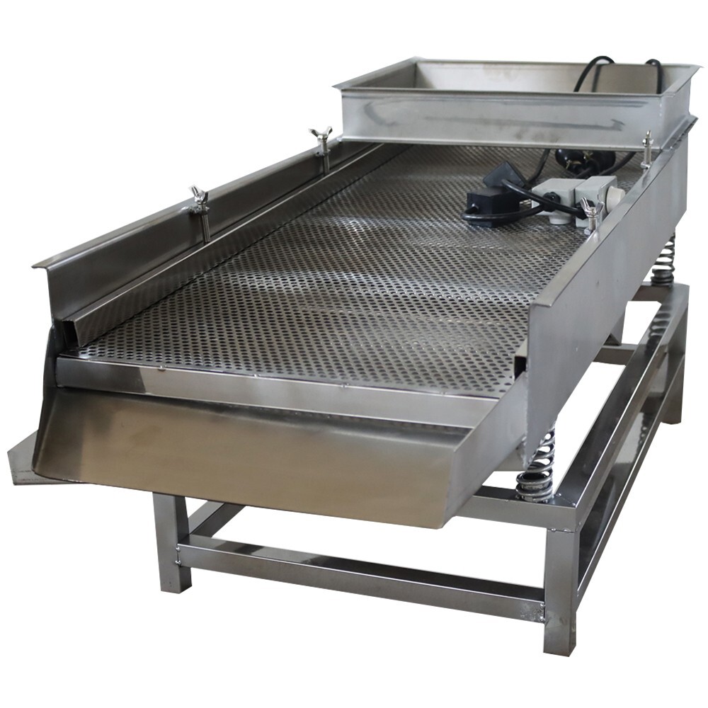 Single Layer 4mm Stainless Steel Linear Vibrating Screen 110V Screen Shaker