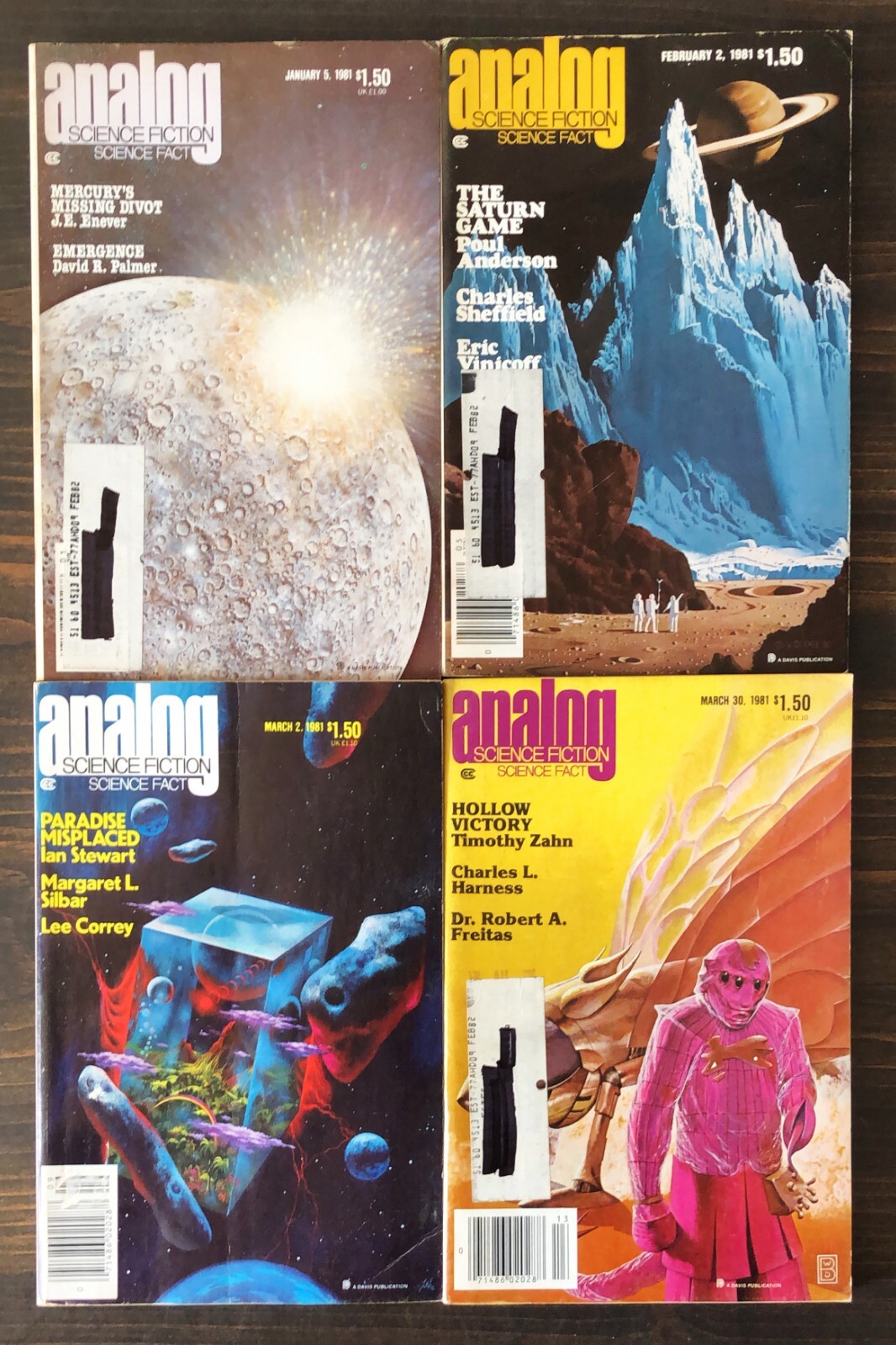 Analog Science Fiction & Science Fact Magazine, 1981 Lot Of 13