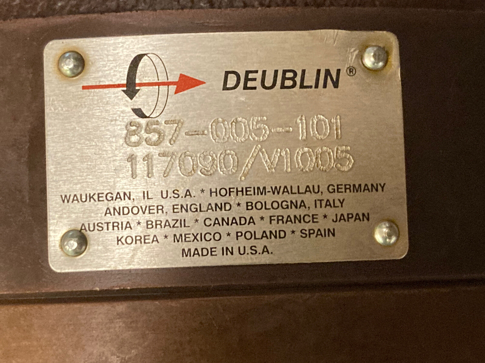 Deublin,857-005-101,Rotary Union 3 NPT RH 1 F.S. DN 80
