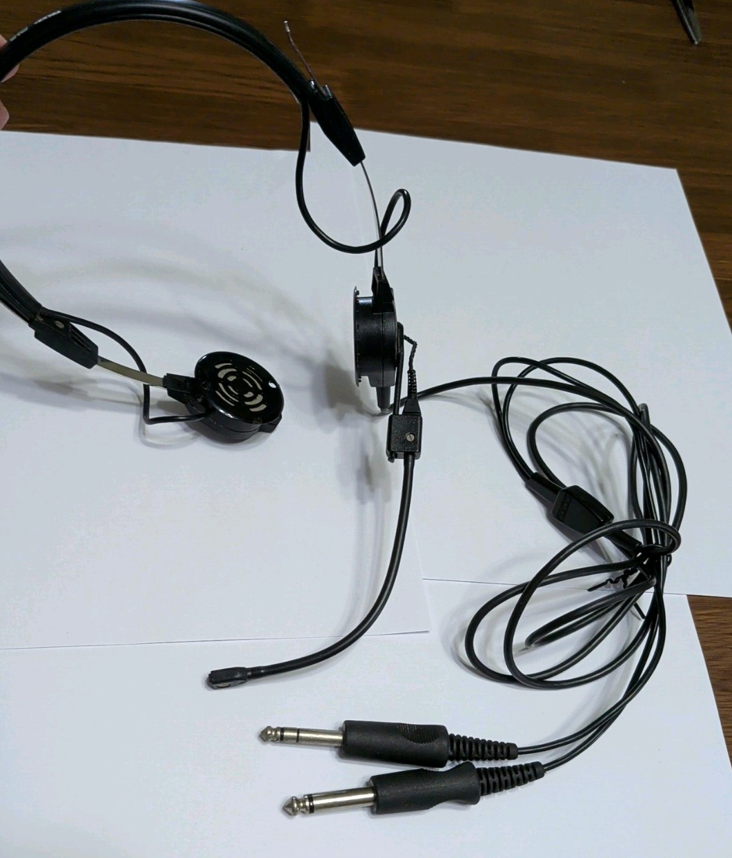 Vintage Telex Airman 750 Dual Pilot Headset Used Untested