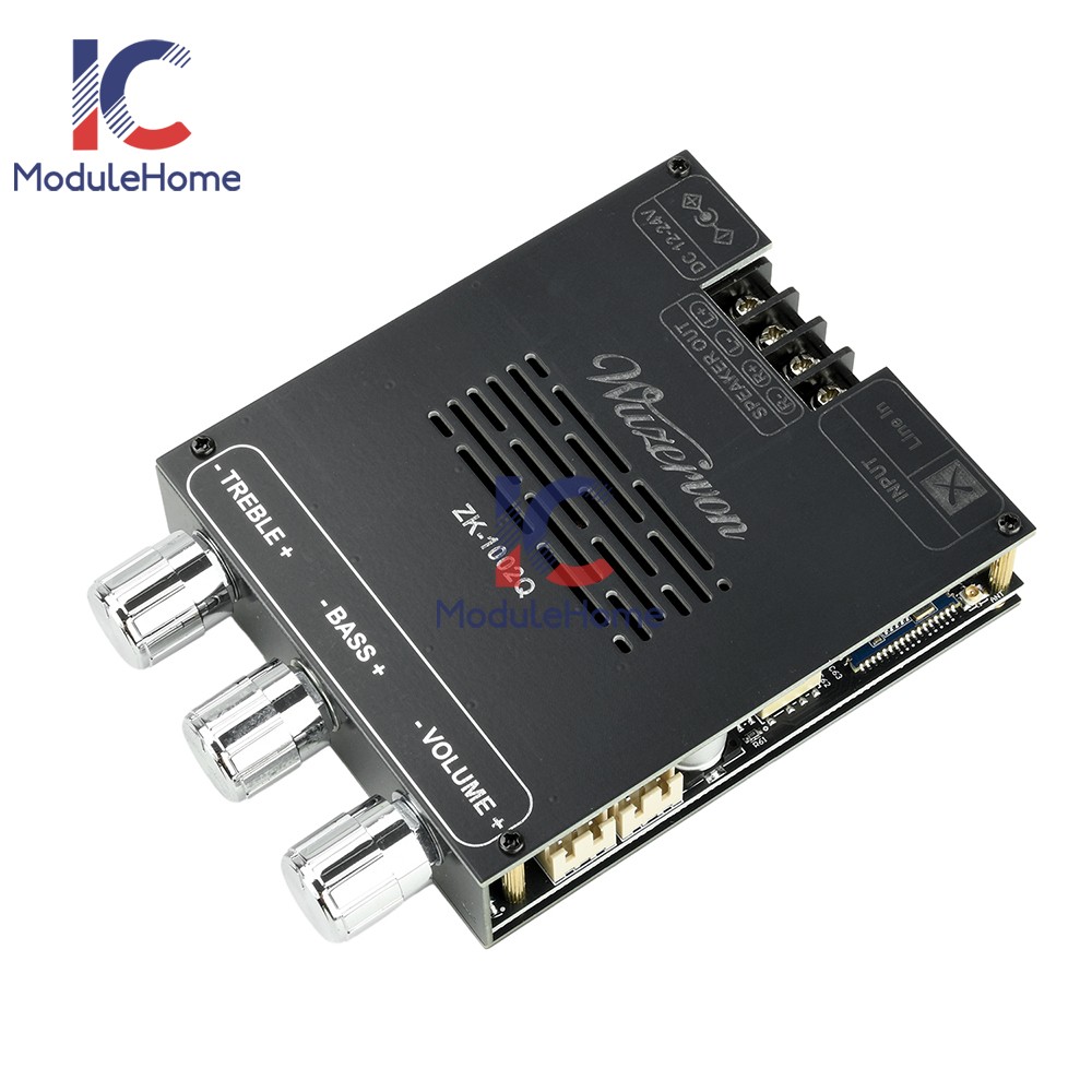 ZK-1002Q Bluetooth Digital Amplifier Board QCC3034+TPA3116 APTX Lossless 100W*2
