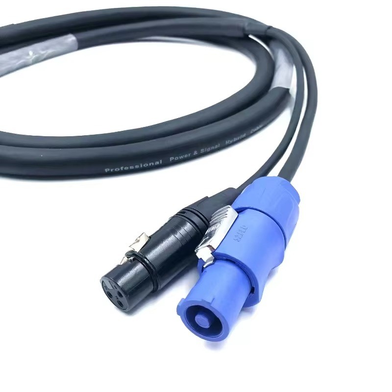 Powercon True1 3 Pin Dmx Combi Combo Connector Cable for Audio and Stage Light