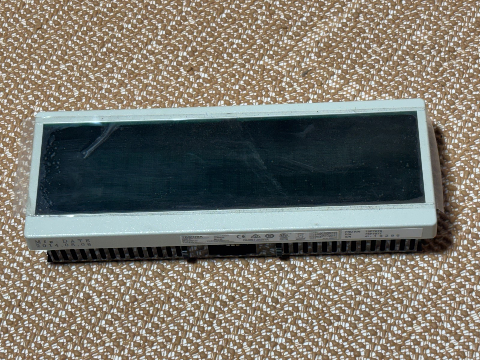 NEW 75P7077 Toshiba Customer Display Yoke. Post Dual Sided, RS485, Gray 75P7078