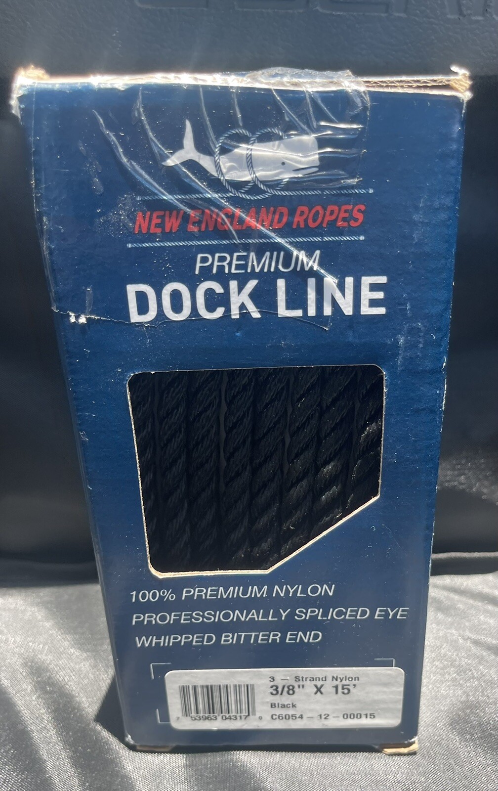 New England Ropes 3/8" Double Braid Dock Line - Black - 15'