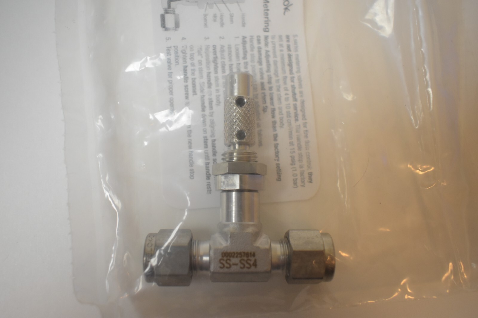 Swagelok SS-SS4 Stainless Steel Low Flow Metering Valve