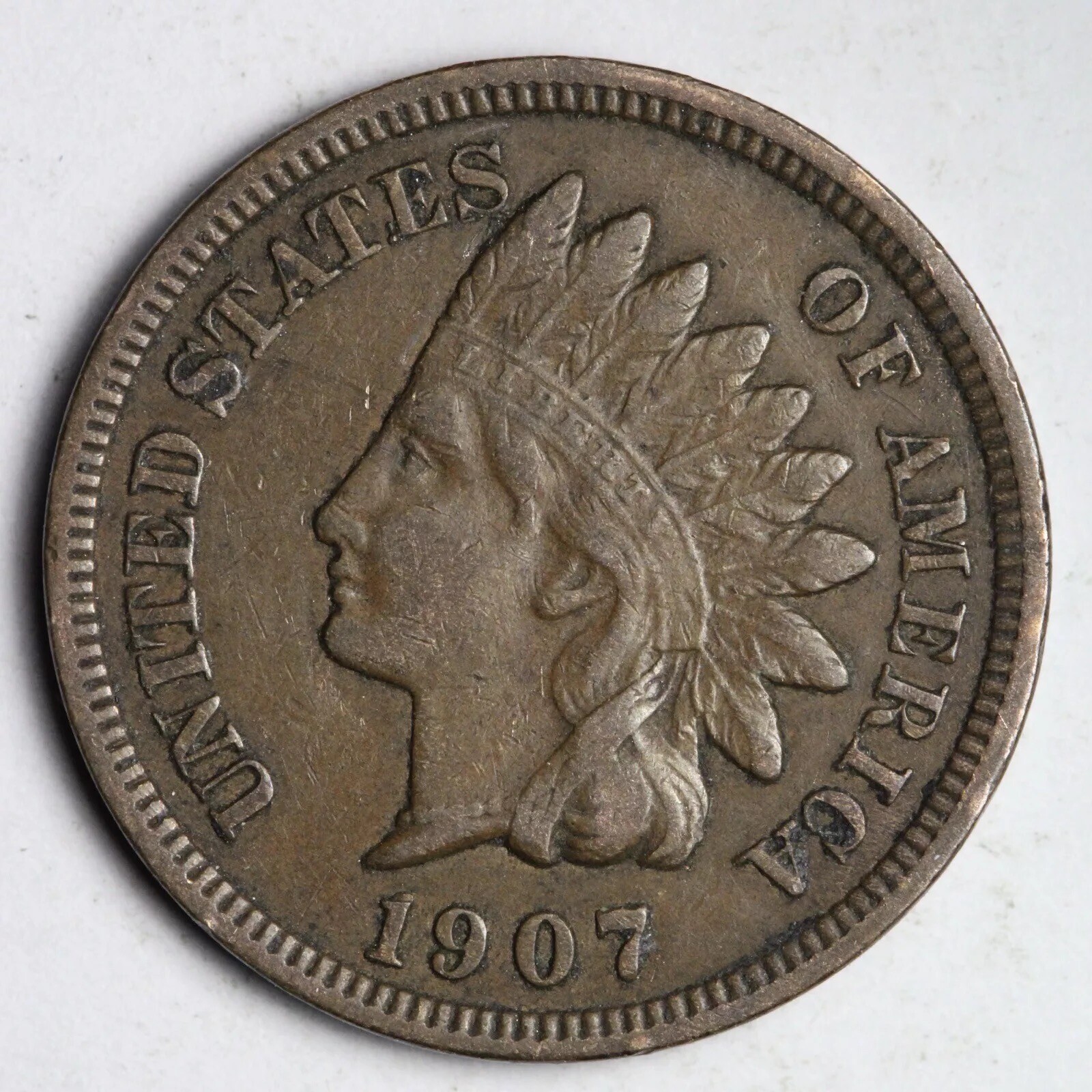 1907 Indian Head Cent Penny VF / XF SHARP LIBERTY