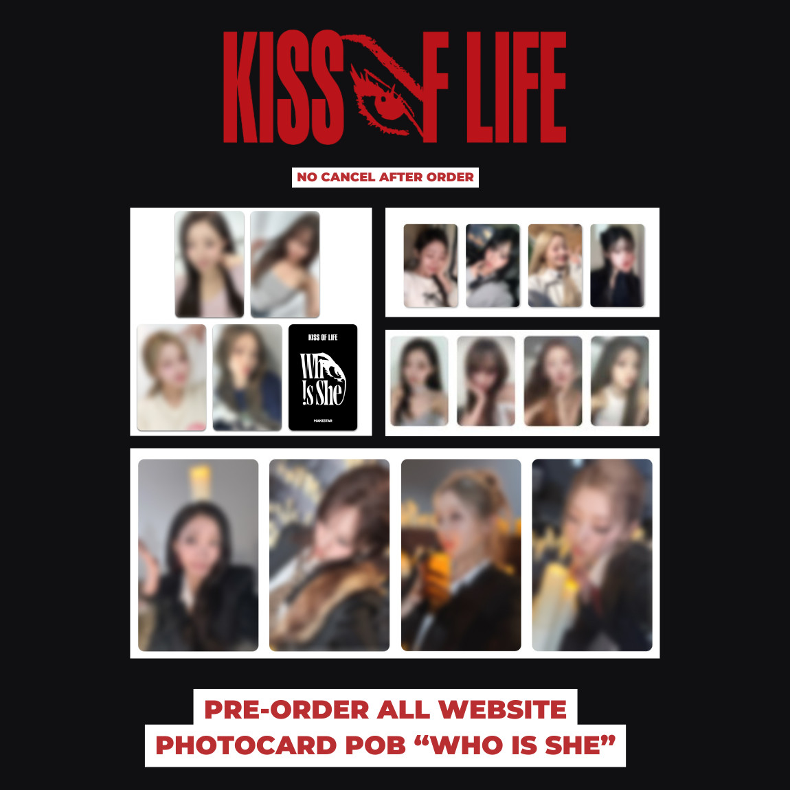 KISS OF LIFE PRE-ORDER KTOWN4U YES24 KOREA WHO IS SHE OFFICIAL PHOTOCARD POB PAD