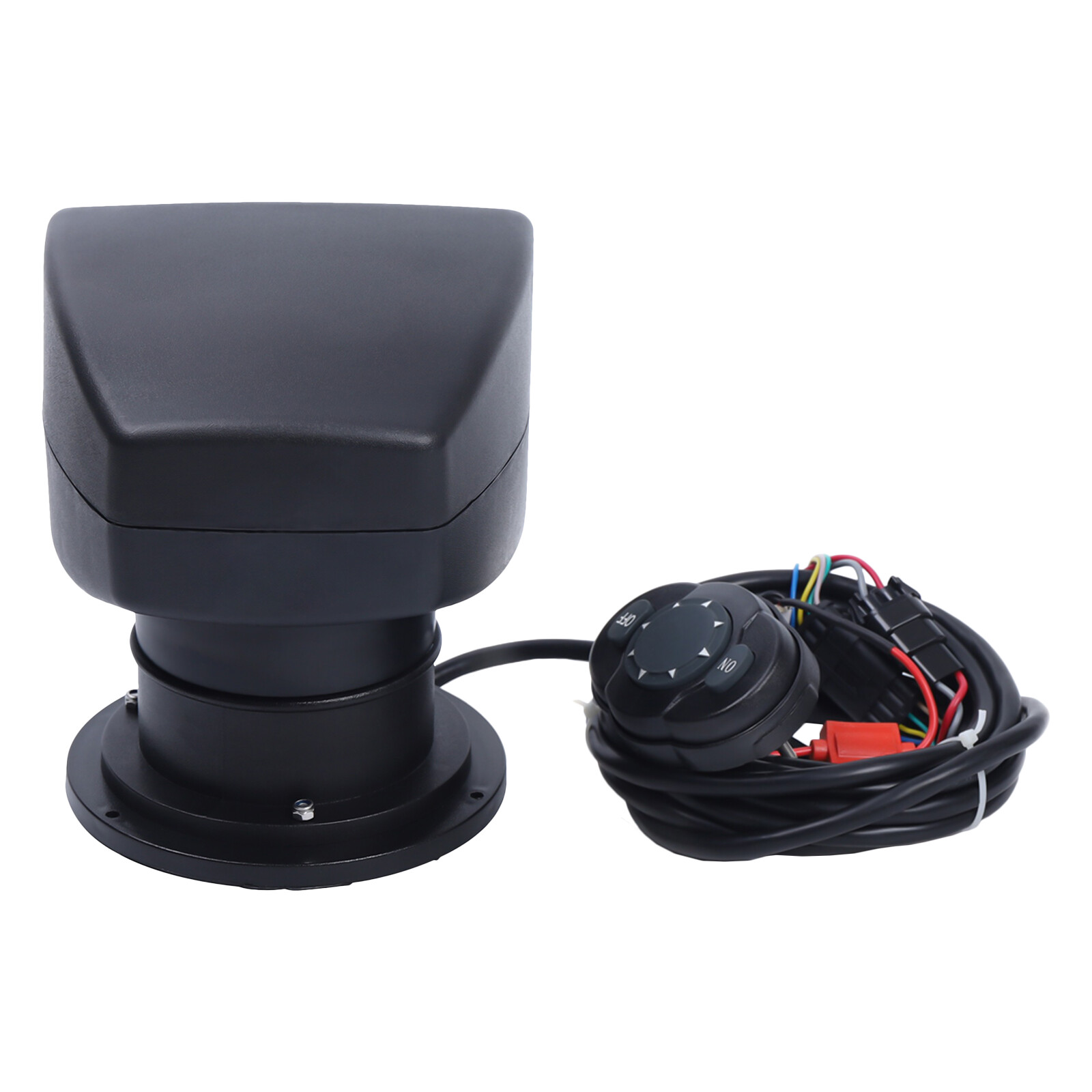 Black Remote Control Spotlight Boat Search Light Halogen 360 Rotate 12V 100W!