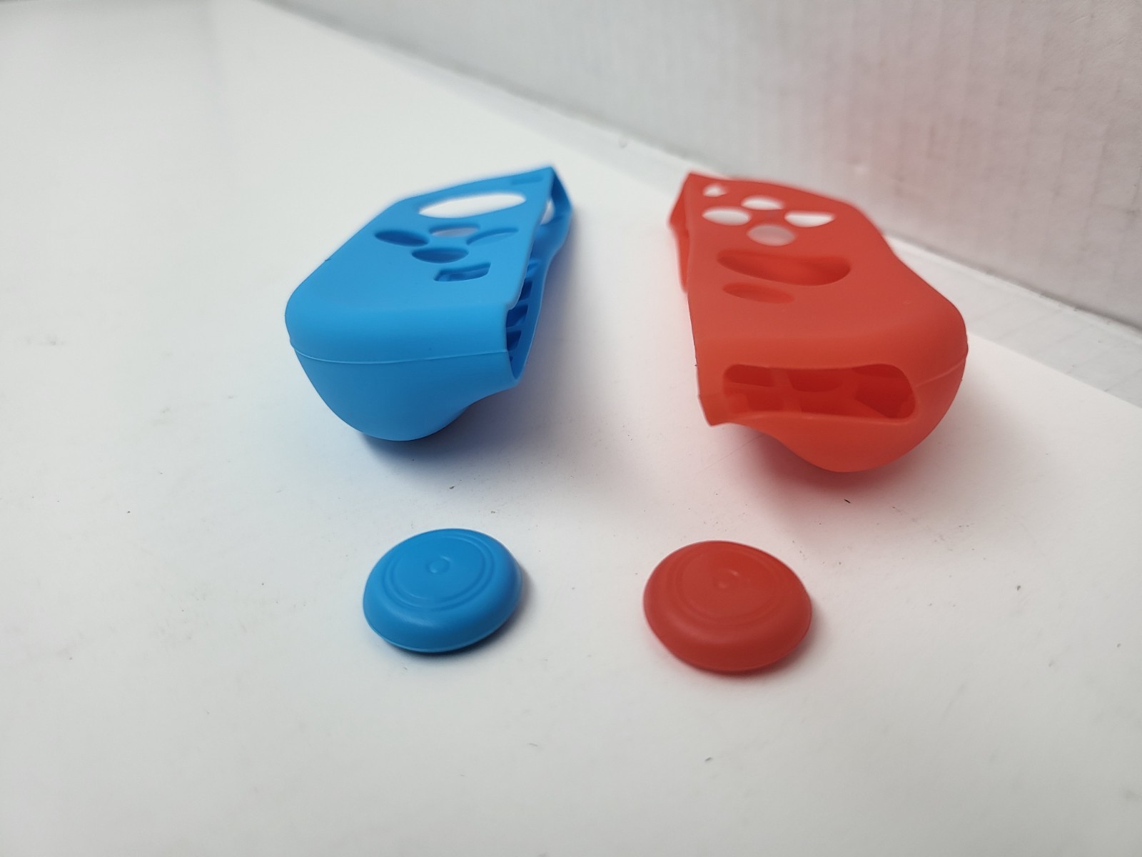 Red & Blue  Switch Joy-Con silicone Rubber sleeves and thumb grips #15J