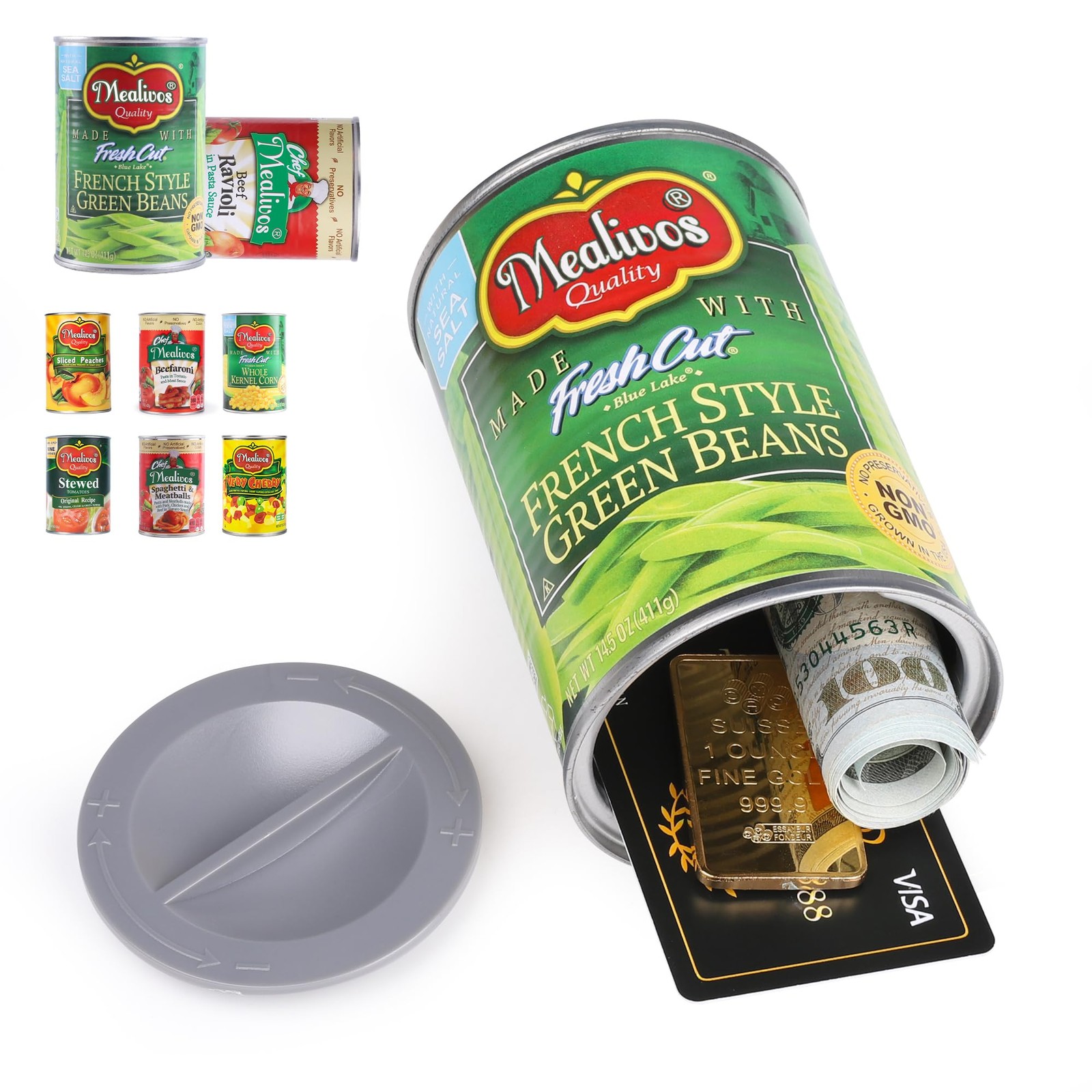 Fake Can Diversion Safe,Perfect for Hiding Storage Key,Cash,Jewelry,Card 1 Fr...