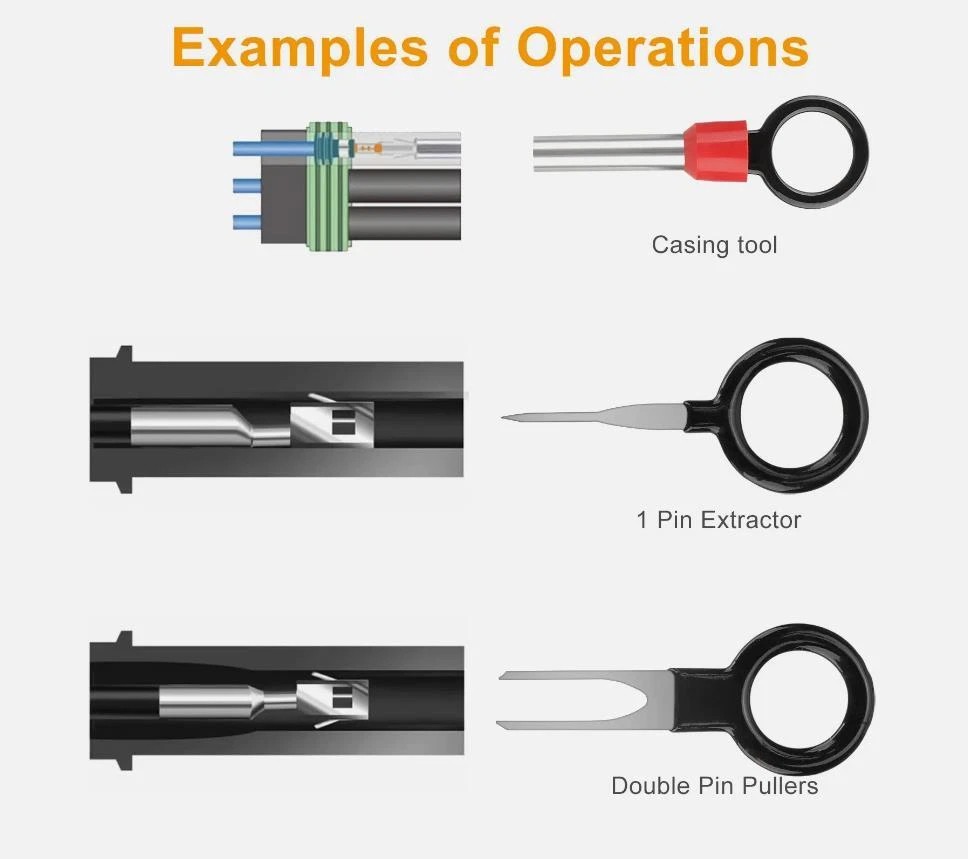 100pcs Automotive Connector Removal Tool Set W/ Pin Ejector Wire Extractor UK
