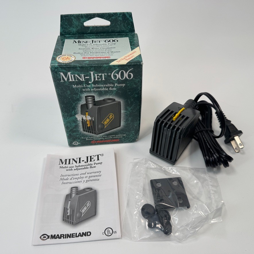 Marineland Mini-Jet 606 Submersible Aquarium Pump w/ Adjustable Flow NEW