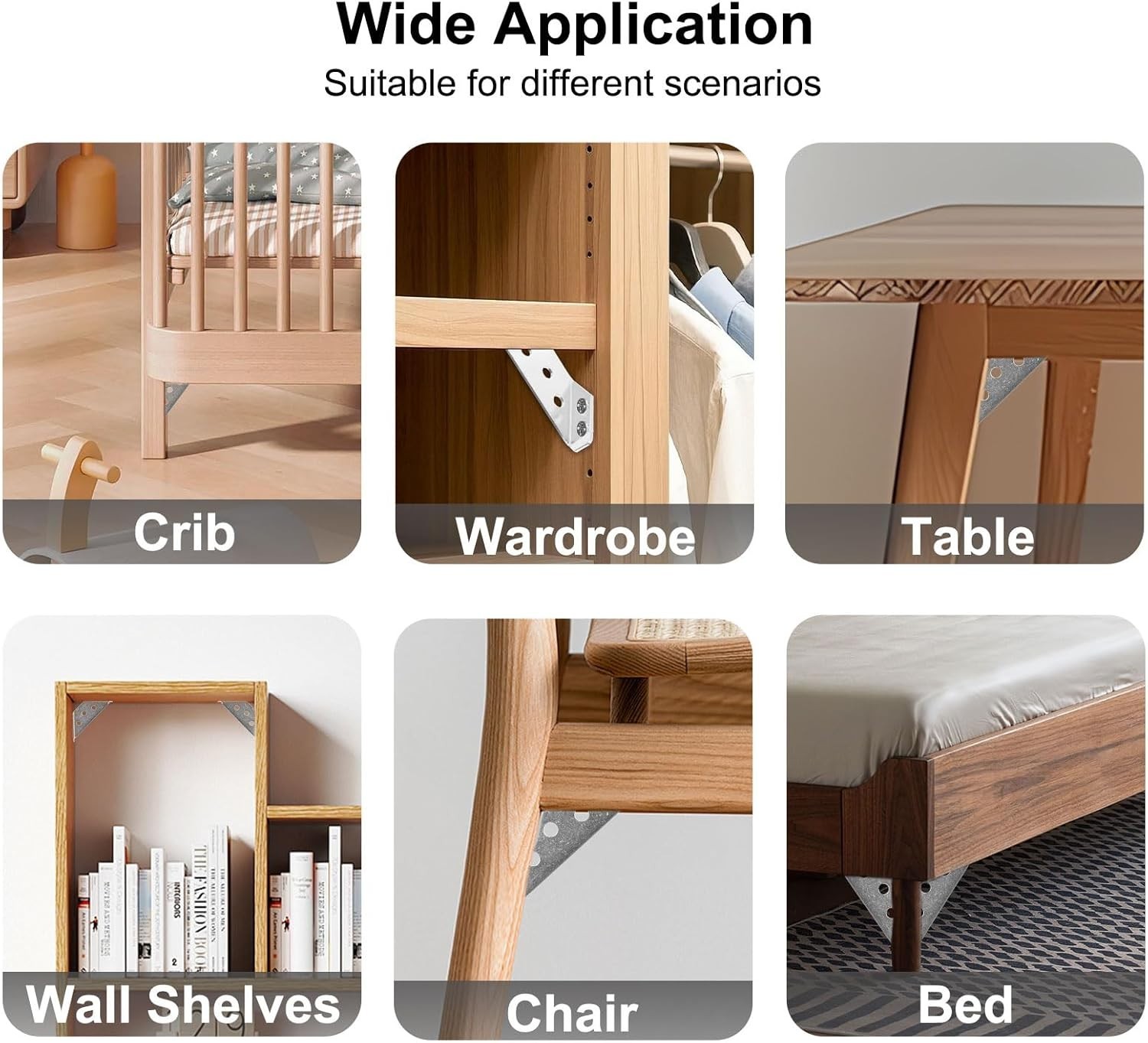 High-Strength 12 Pack Triangular Furniture Connectors - Perfect for DIY Projects