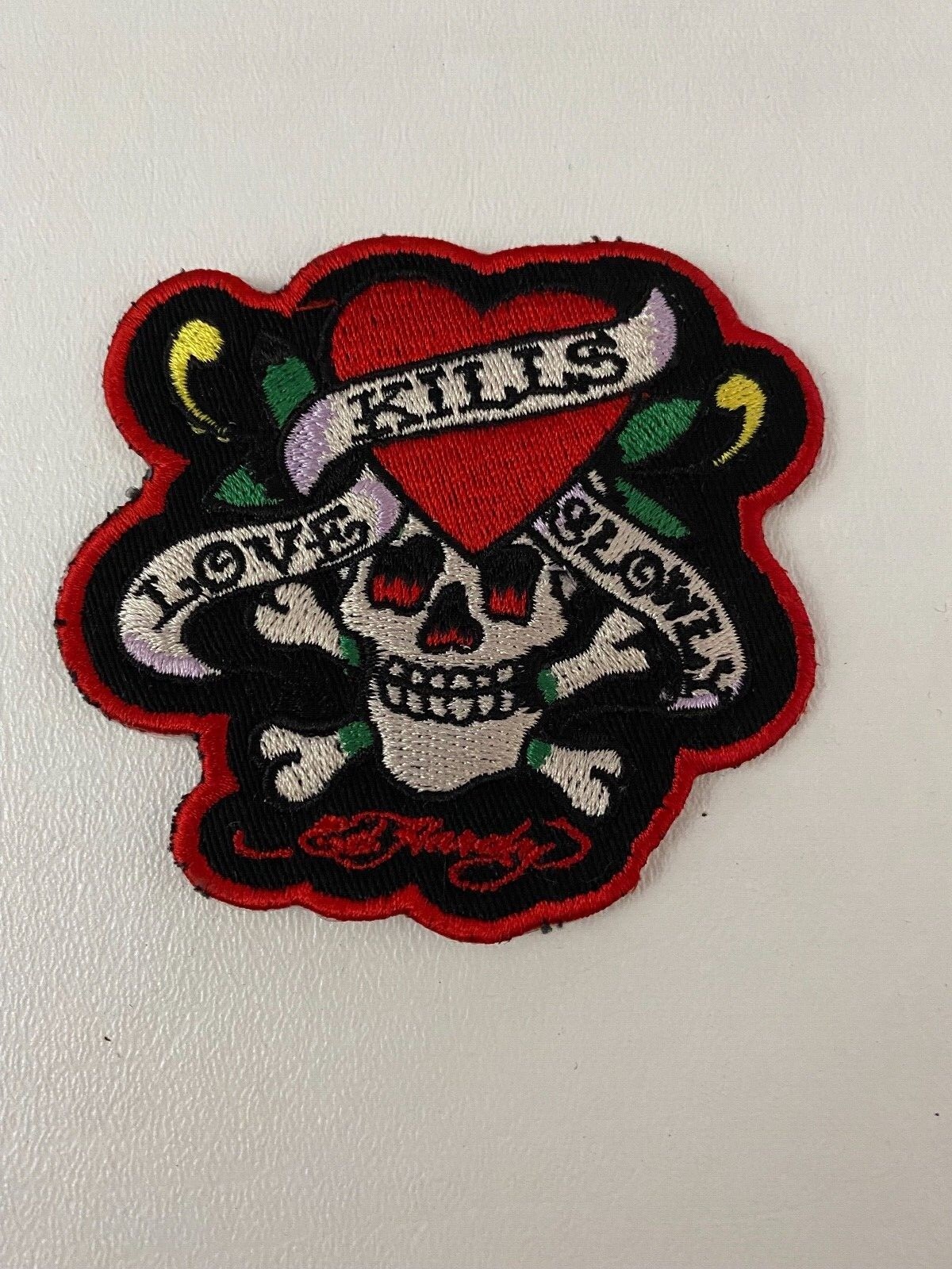 Ed Hardy Love Kills Slowly Iron On Patch Appliqué Embroidered Sewing (Small)