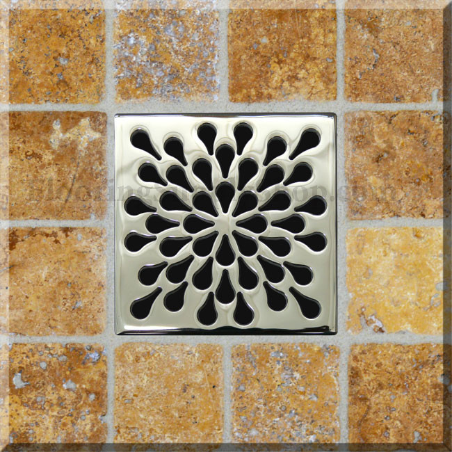 Ebbe Unique Series Square Shower Drain Splash Full kit Grate and Body