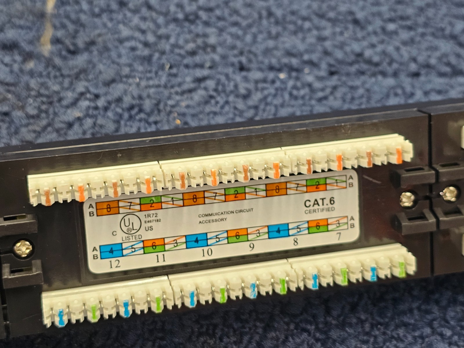 ADI PRO 0E-C6PP24 CAT6 24-Port Patch Panel 19 inch 1U Rack Mount