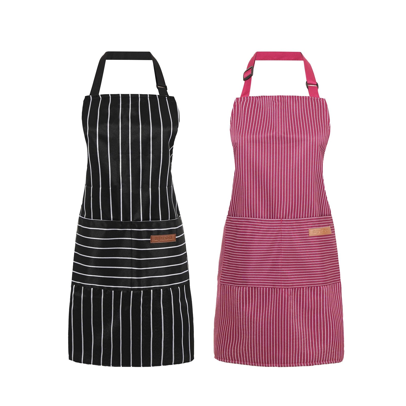 One Size (Adjustable Length, 29.3"x 26.8", Knee-Length), Black/Wine Stripes