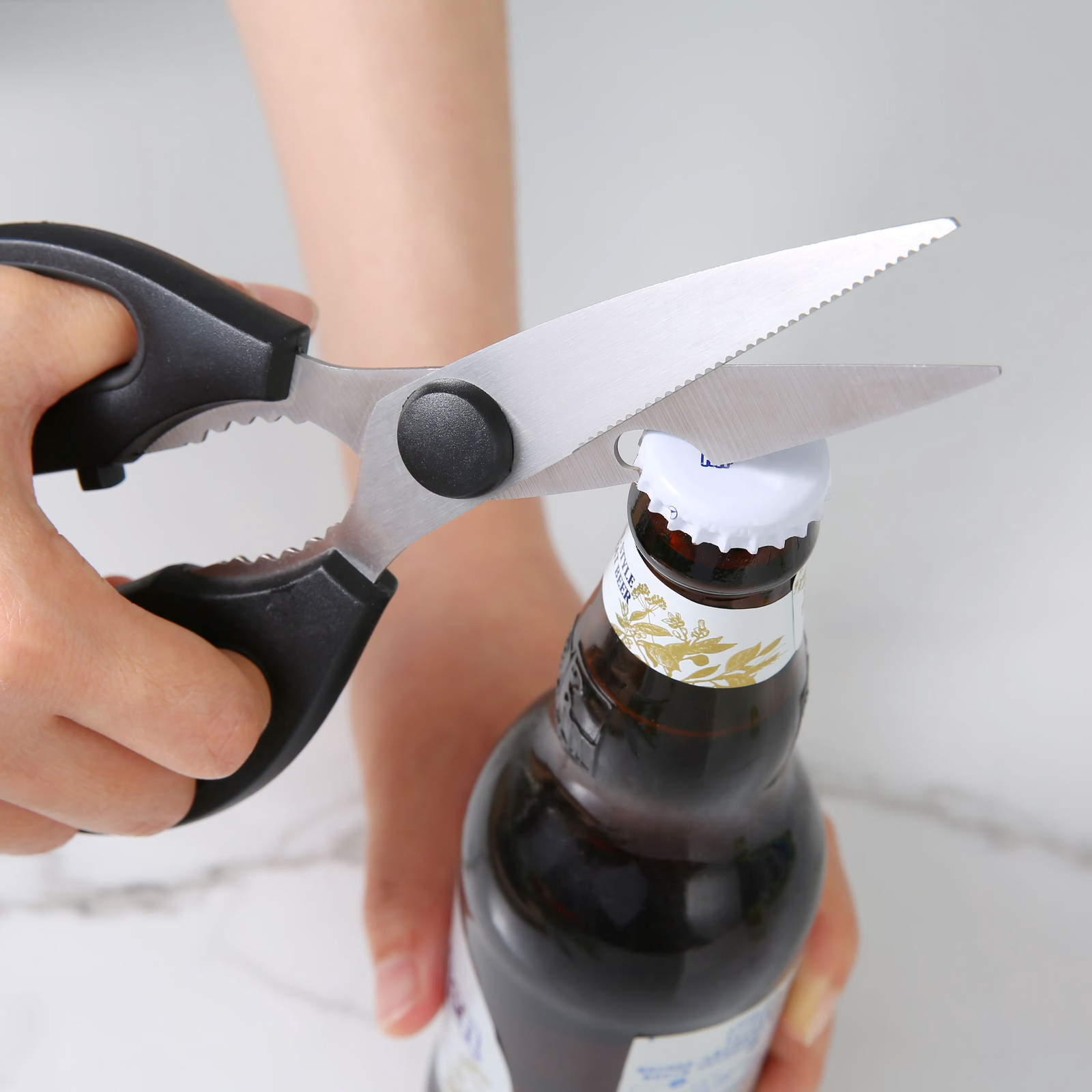 Black Handle Stainless Steel Multi-Purpose 8.6in Kitchen Shears