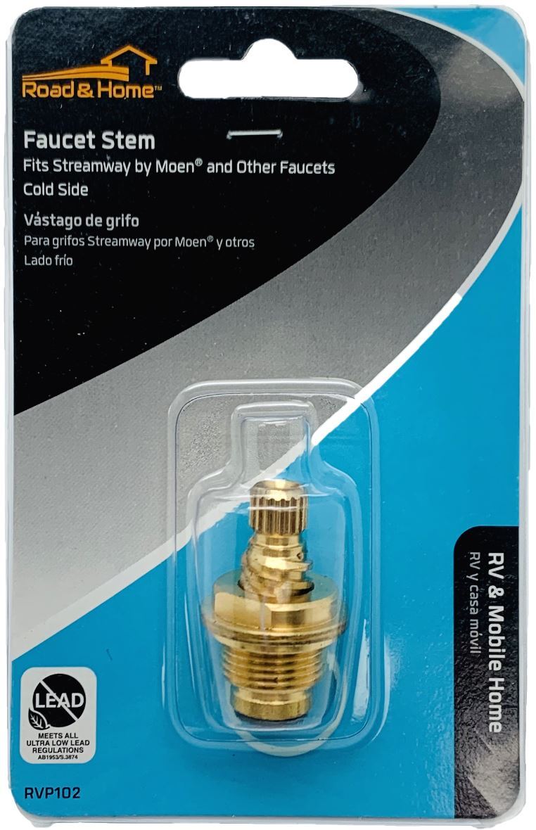 Road & Home Brass and Plastic Faucet Stem for RV Mobile House Faucet/Tub/Shower
