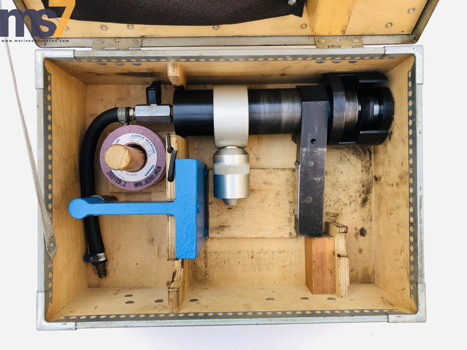 CHRIS MARINE 75/H VALVE SPINDLE GRINDING MACHINE WITH ACCESSORIES #3