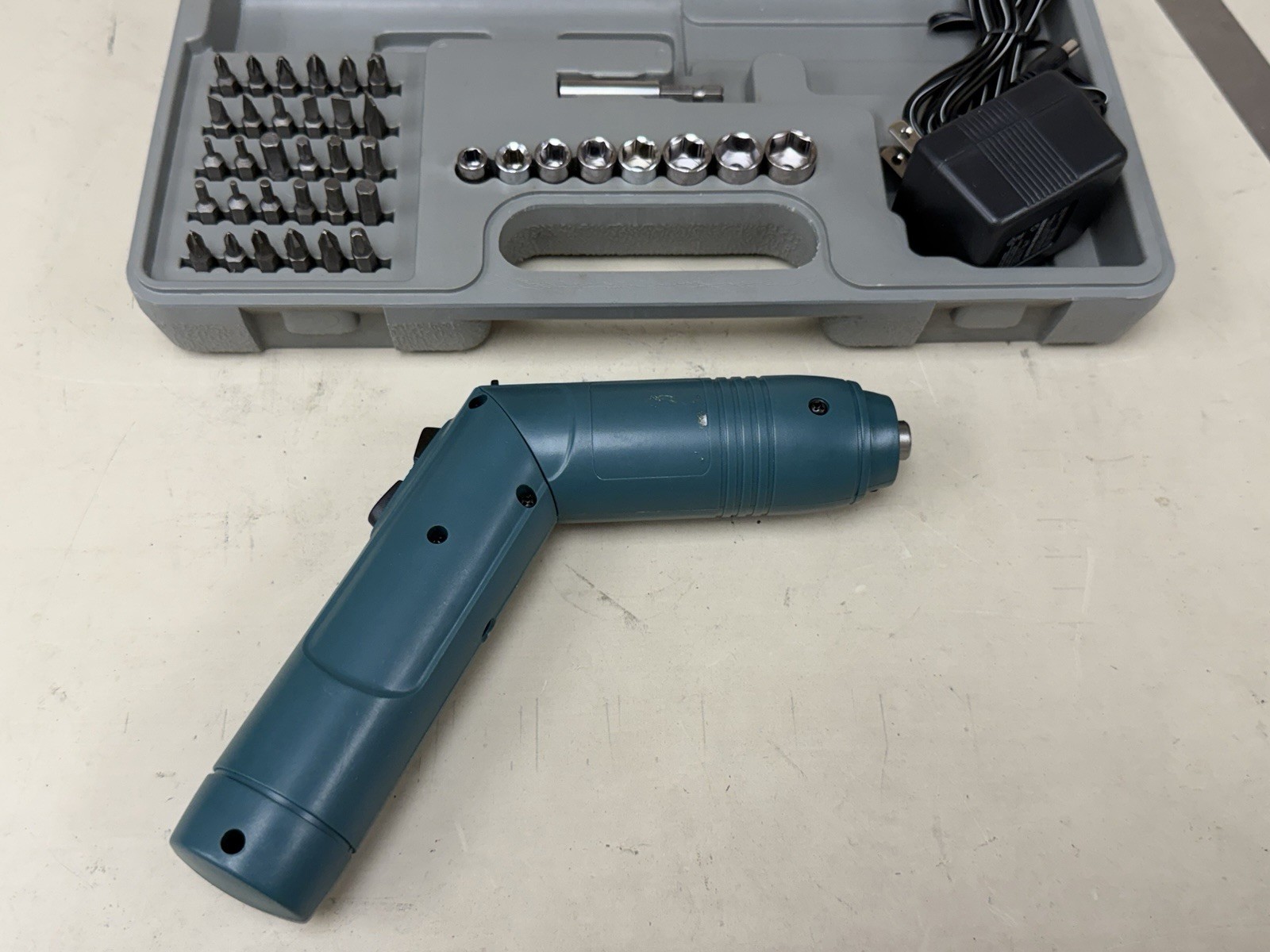 Cordless Electric Screwdriver Set w/ 30 Bits, Socket Set & Charger - Hard Case