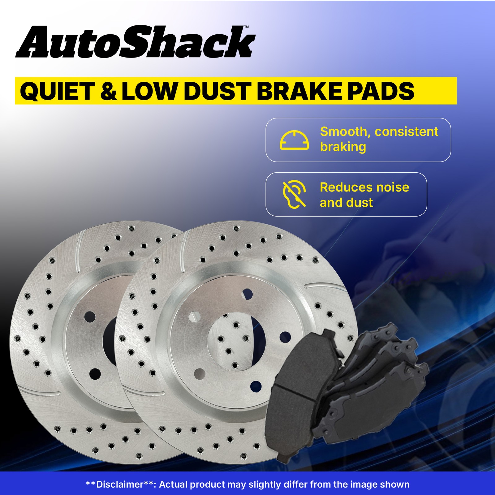Rear Drilled Slotted Brake Rotors Ceramic Pads for 2008-2013 Toyota Highlander