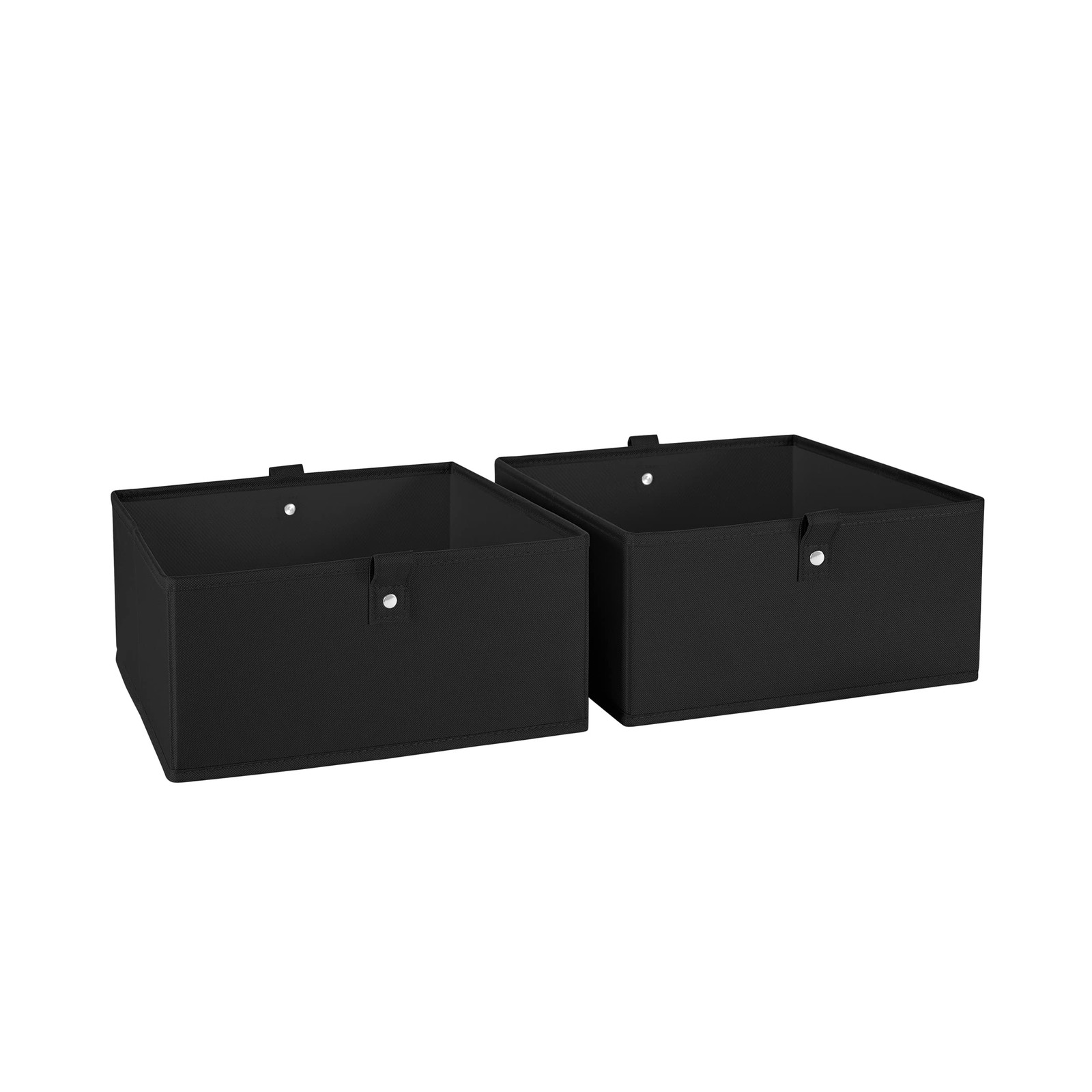 RiverRidge Kids 2pc 10.5in. W x 5in. H Folding Storage Bin Set - Black