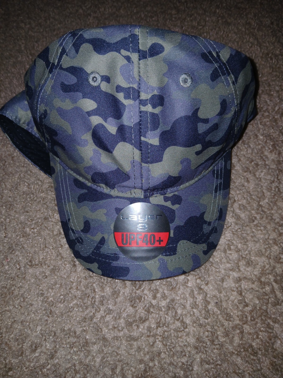 LAYER 8- BOY'S CAMO HAT-NEW-TAGS-ADJUSTABLE-UPF SUN 40+