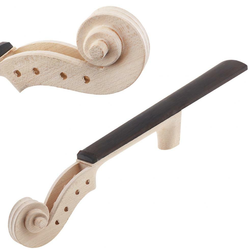 4/4 Violin Baroque Style Head Neck Maple Ebony Fingerboard Hand Carved Scroll