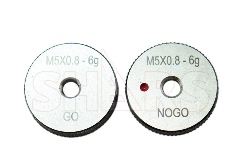 Shars M5 x 0.8 6G Class Fit Go No-Go Thread Ring Gage 2PCS Set New ![