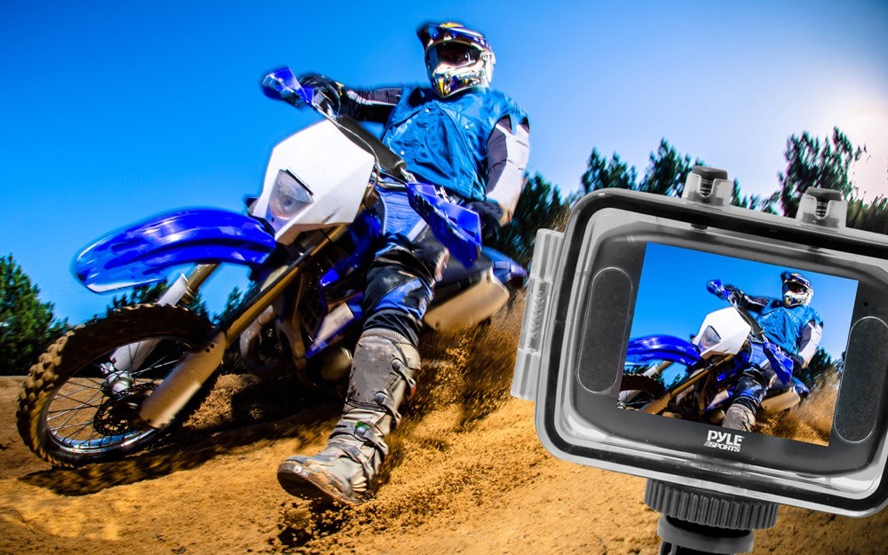 Pyle High-Definition Sport Action Camera with 720p Wide-Angle Camcorder- Orange