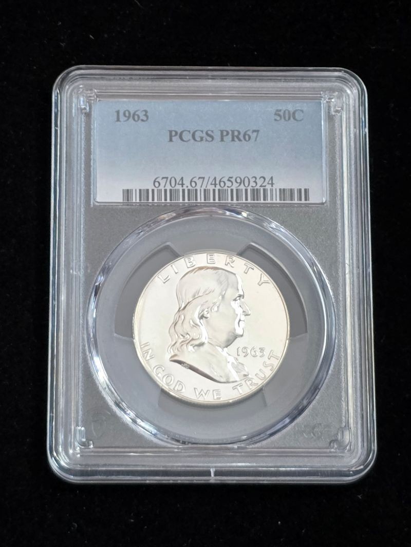 1963 Franklin Silver Half Dollar PCGS Graded PR67 #46590324