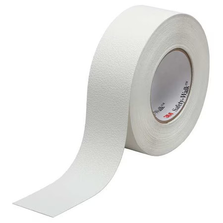 3M 280-1X60 Anti-Slip Tape Vinyl Proprietary Grit Size, White, 1" W X 60 Ft. L,