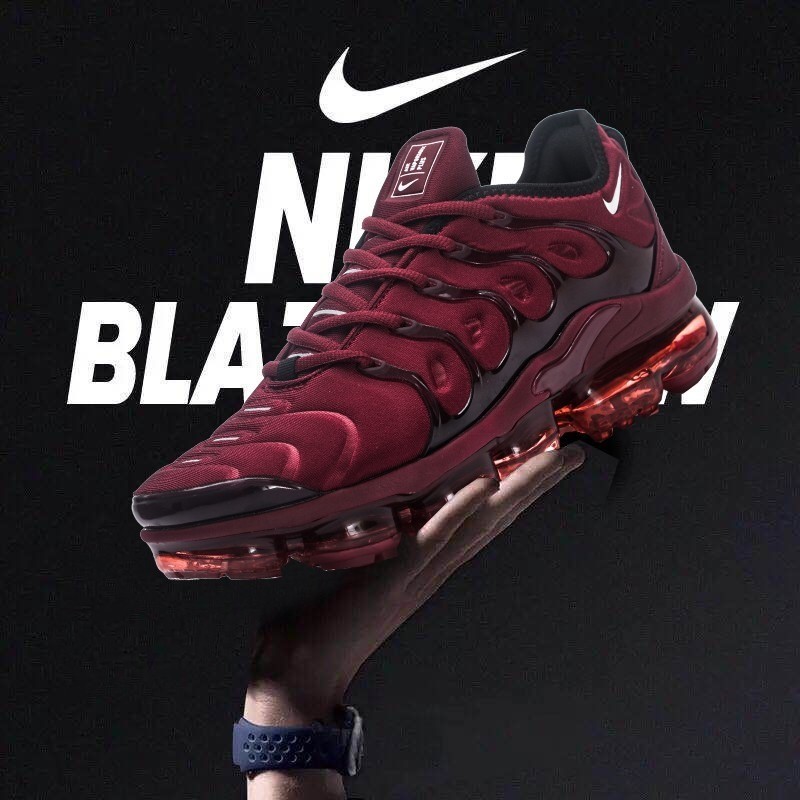 Nike Air VaporMax PLUS TN Ruby Red Men's Size 7-13 Free Shipping