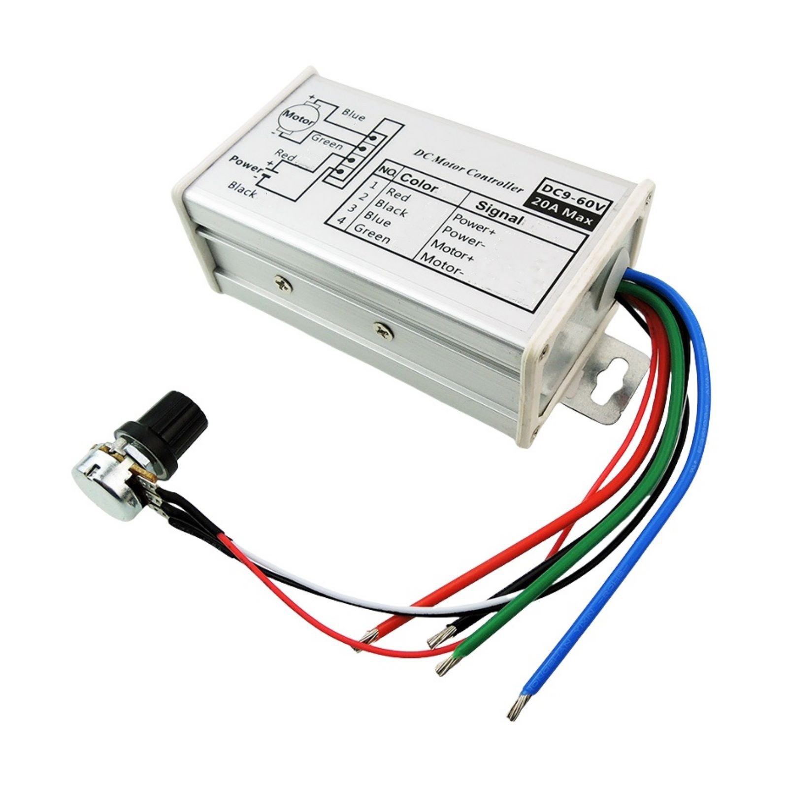 1 x DC Motor Speed Controller With Durable and Sturdy Structure 20A Maximum