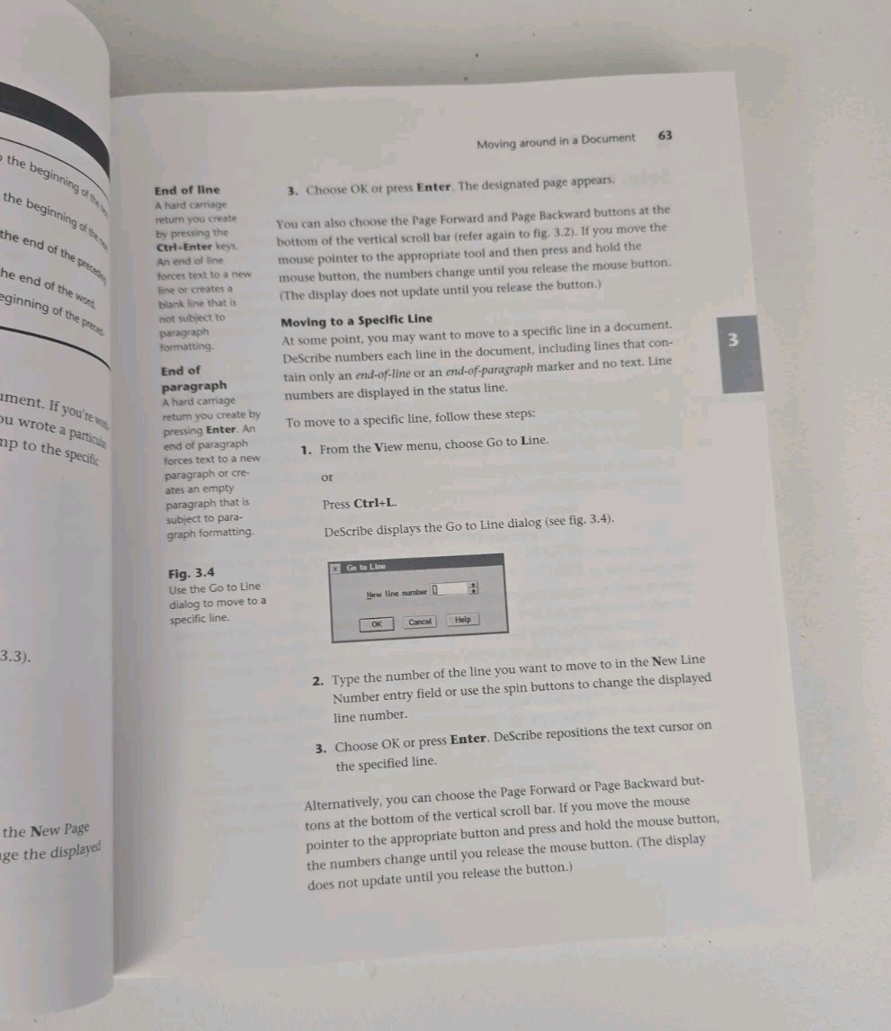 Describe Word Processor Version 5 User's Guide Vintage Softcover
