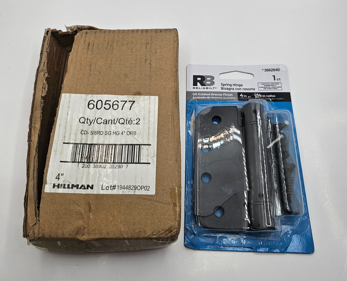 ( QTY 2 ) Reliabilt Spring Door Hinge Oll Rubbed Bronze 3662640