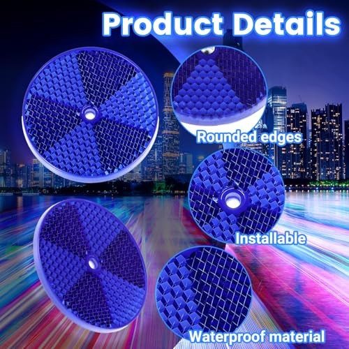 24 Pack Front Round Reflector for Driveway Fence Posts Trailers Safety