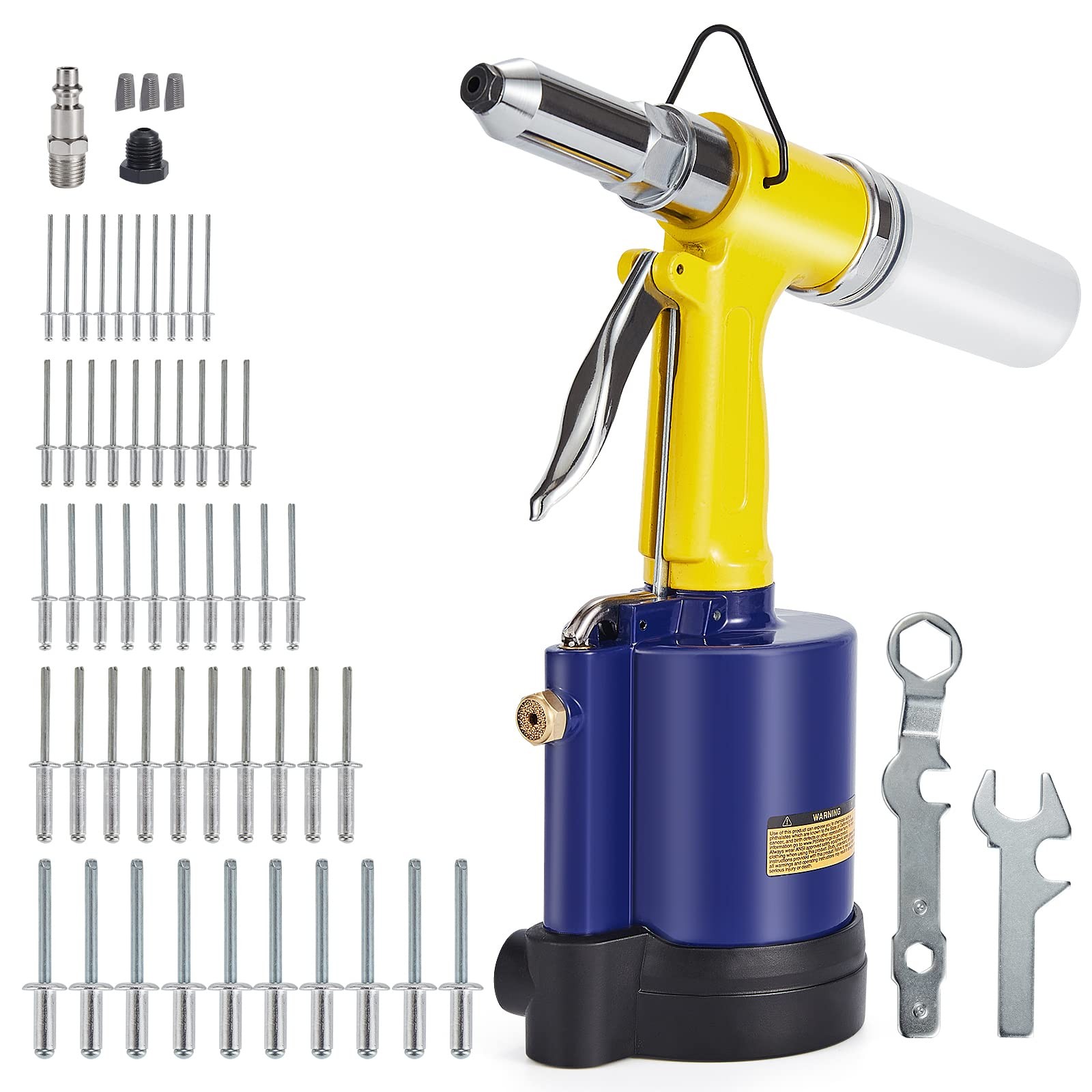 Air Riveter - 3/32 Inch, 1/8 Inch, 5/32 Inch, 3/16 Inch and 1/4 Inch K...