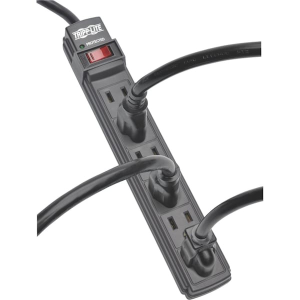 Tripp Lite Ps66b Power Strip, 5-15R, 5-15P, 6 Ft., Black